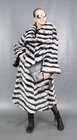 18737 NEW SUPERIOR REX CHINCHILLA FUR COAT LUXURY VERY LONG BEAUTIFUL SIZE L