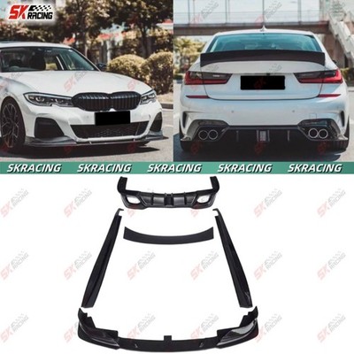 Fits 19+ BMW 3 Series G20 M-sport Carbon Front Rear Lip Side Skirts Wing BodyKit