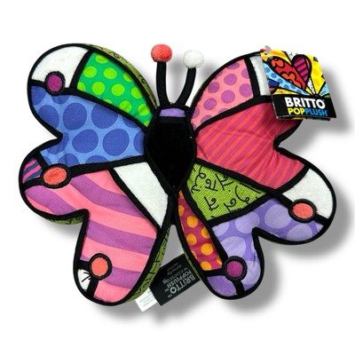 New Britto Pop Plush Butterfly Plush Pillow For Enesco Abstract 8.5  Stuffed Toy