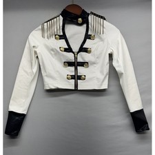 Dance Costume M Child White Weissman 10349 Jazz Majorette