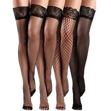 NYLON NETZSTRÜMPFE SPITZE Strümpfe schwarz ...