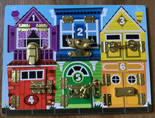 Melissa  Doug Latches Board Wooden 93548
