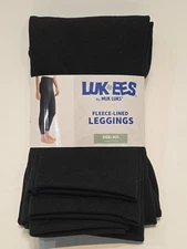 LUKEES By MUK LUKS Fleece Lined Leggings 1 pair Black Size M/L 