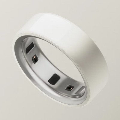 Oura Smart Ring, Size 9, Ceramic Cloud, Up to 7-Day Battery Life, NO BOX