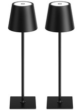Cordless Rechargeable Table Lamp Black 5000mAh Battery Operated Lamps, 3 Colo...