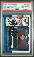 Barry Sanders 2023 Contenders Historic Draft Class #HDCBSA Signed Card PSA Auto