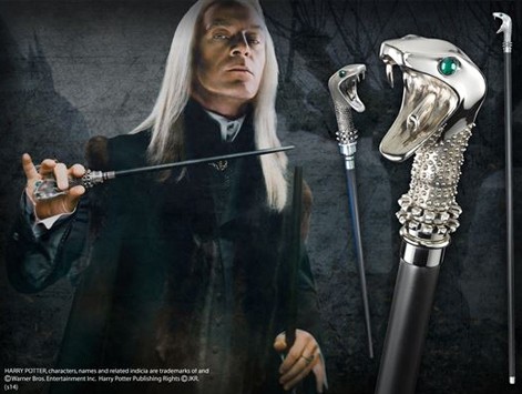Harry Potter Lucius Malfoy Walking Stick Bastone & Bacchetta 1:1 Replica 7639