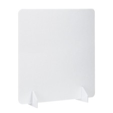 1Pcs Desk Dividers 24" x 24" with 2Pcs Support Feet, Pure White Style A
