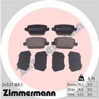 Zimmermann Bremsbelagsatz Scheibenbremse 24537.160.1 FüR Ford Kuga Focus Mondeo