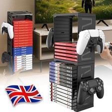 Game Storage Tower Universal Vertical Stand Holds 24 Discs for PS5 PS4 Xbox V