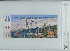 Urban Meyer Signed BAS Full Ticket 1st BCS National Championship 2007 Florida