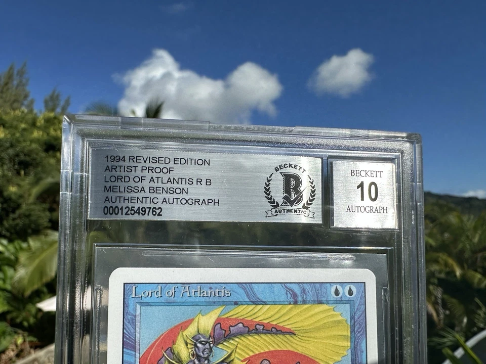 LORD OF ATLANTIS, ARTIST PROOF, REVISED, 1994 MTG, MELISSA BENSON, BAS 10! - Image 3 of 4