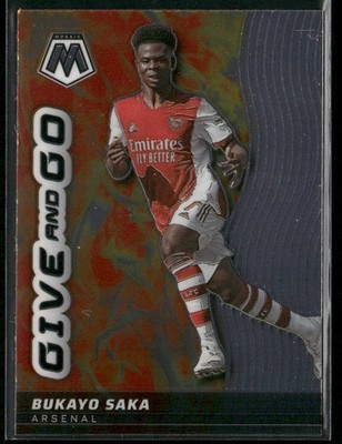 2021-22 Panini Mosaic Premier League #21 Bukayo Saka Give and Go