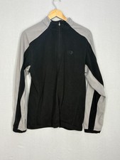 The North Face TKA 100 1/4 Zip Pullover Fleece Jacket Mens Black Gray Logo M