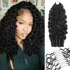 Burmese Curly Crochet Hair For Black Women Curly Feather Crochet Human Hair Pr