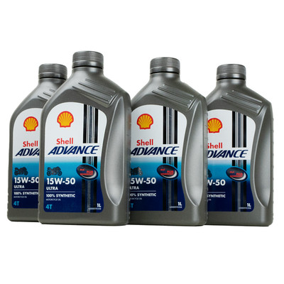 4 Liter original Shell Advance 4T Ultra 15W50 Motoröl Motorrad 600041556 4L Öl