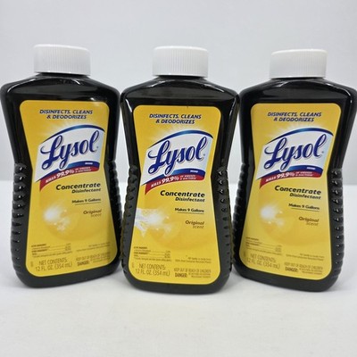 Lysol Concentrate Disinfectant Original Scent 12 fl oz Makes 9 Gallons - 3 Pack