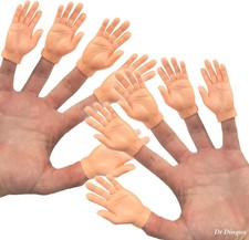 Finger Hands - 10 Pack   Rubber Little Tiny Finger Hands   Fun and Realistic...