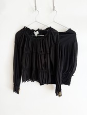 Vintage 2003 Yves Saint Laurent Jacket M Skirt S Set Up Black