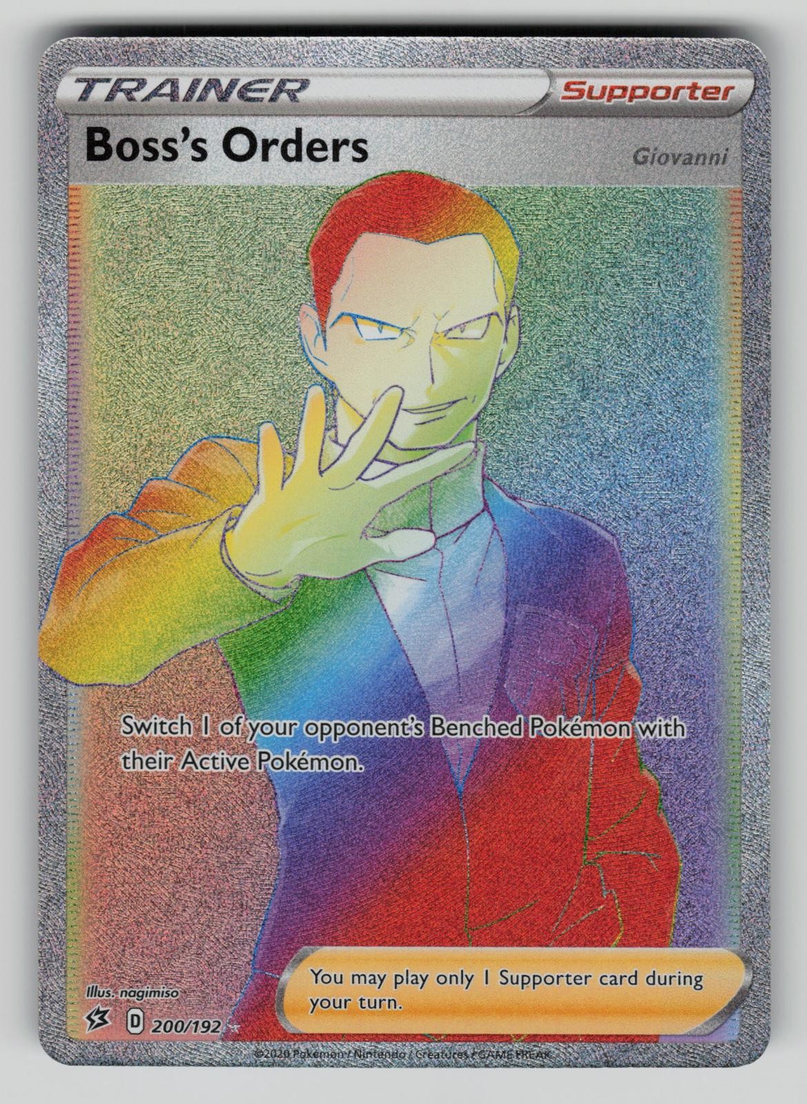 Boss's Orders 200/192 Rebel Clash Pokemon NM