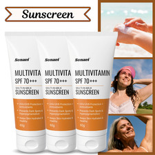 SPF 70  Multivitamin Sunscreen Cream with Moisturizing - Pack 3