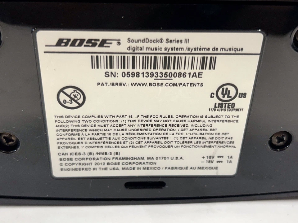 Sistema de música digital Bose SoundDock Serie III con nuevo control remoto probado perfecto Foto 4 de 4