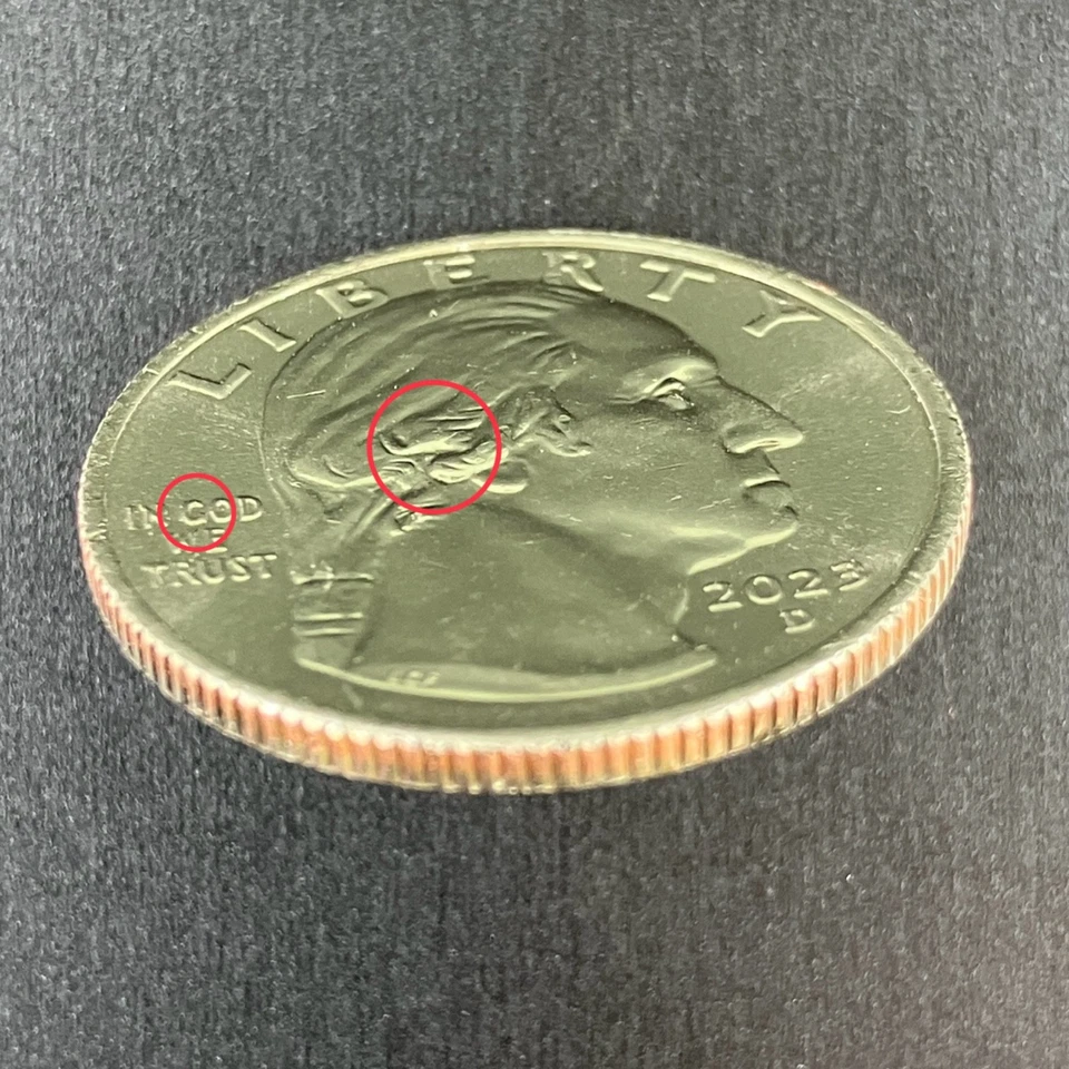 2023 D Jovita Idar U.S. Quarter Error 'In Cod We Trust' + Die Strike Error Coin - Image 2 of 4