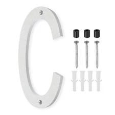 10 Inch House Number, House Address Numbers Sign Large Floating, Silver, C