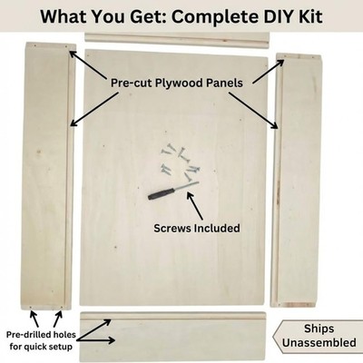 14'' W x 19'' D x 3.5'' H Replacement Kitchen Der Box   DIY Kit for