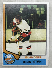 1974-75 Topps Denis Potvin #195 Rookie RC Ice Hockey Card. rookie card picture