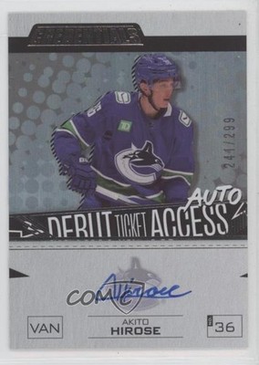 2023 Upper Deck Credentials Debut Ticket Access 241/299 Akito Hirose Auto 17ar