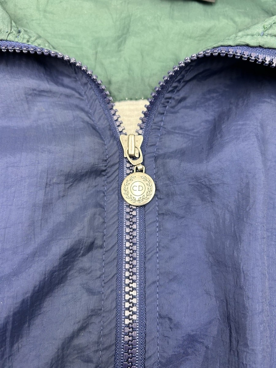 希少 80s Christian Dior 麻100% リブシャツ ヴィンテージ Vintage Christian Dior Monsieur Windbreaker Jacket Coat XL 80s 90s