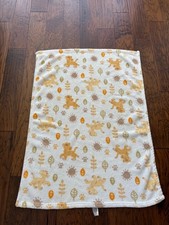 Disney Baby Lion King Simba Baby Blanket Plush Sun Leaves Paw Print 31X41 "