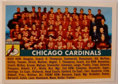 1994 Chicago Cardinals Topps Football Archives  1956 Ultimate Team Card # 22