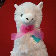 Plush White Llama 17"X16" Dan Dee Stuffed Animal Toy Super Soft & Cozy 2019 EUC