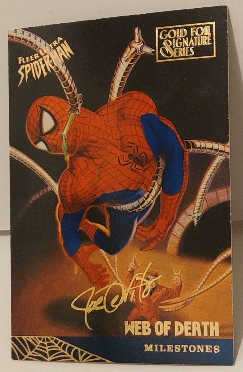 1995 FLEER ULTRA SPIDER MAN WEB OF DEATH GOLD FOIL SIGNATURE