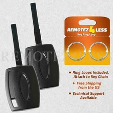 2 Replacement For 2013 2014 Ford C-Max High Security Key Blade Uncut 80 Bit H94
