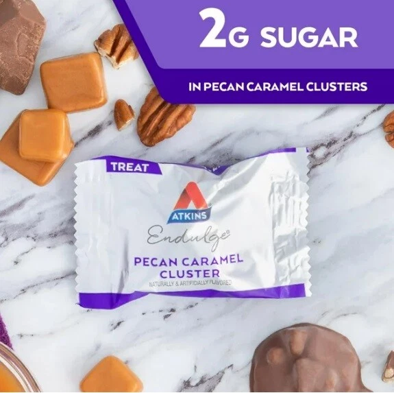 ATKINS Treat, racimos de caramelo pecana - ¡Amigable con Keto! ¡¡¡SNACK DE SALUD ON THE GO!!!! Foto 3 de 4