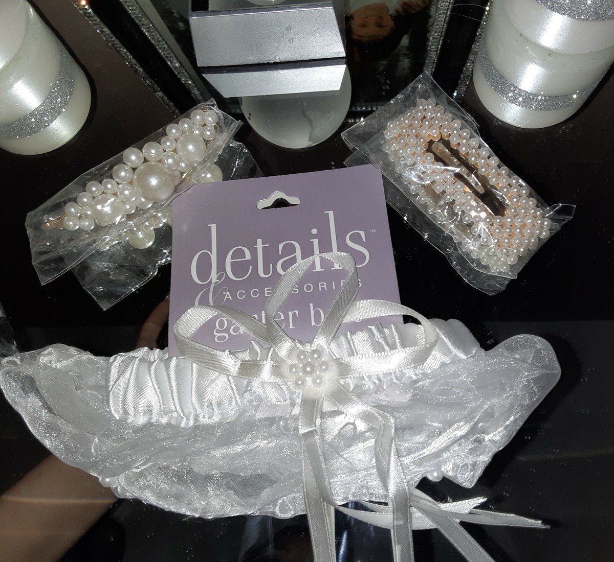 Details Accessories White/Pearls Bridal Garter Belt & 2 Pearl Hair Clips | eBay Details Accessories White/Pearls Bridal Garter Belt & 2 Pearl Hair Clips | eBay