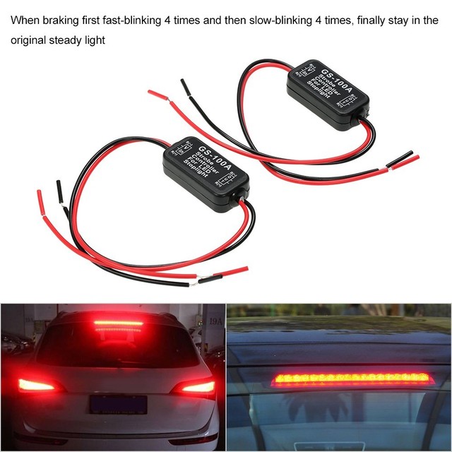 2X Universal Brake Stop Light Reverse Pulsing Strobe Flashing Module