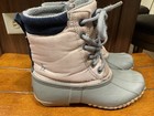 Girls Size 2 Penguin By Mungingwear  Rubber Duck Boots Rain Pink Gray — photo 3