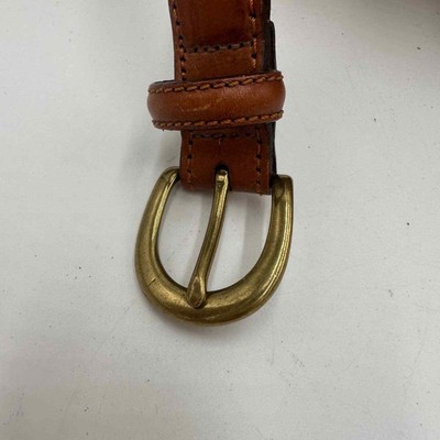Vintage Braided Leather Belt in Cognac OS | eBay display picture 3