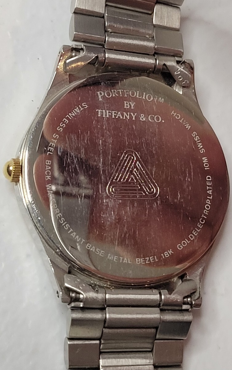 Tiffany & Co Portfolio Two-tone Stainless 7 Jewels Swiss Quartz