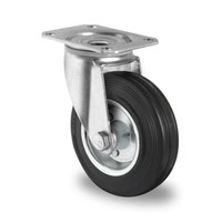 Transportrollen Lenkrollen Schwerlastrollen Vollgummi Rad Lenkrolle 100 Mm