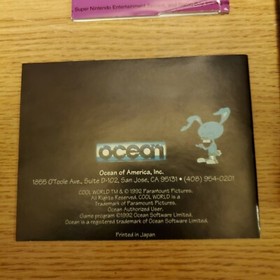 Nintendo - Cool World Nes Complete w/ poster Super Rare