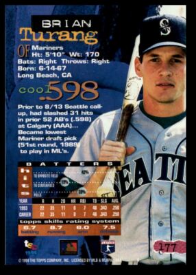 1994 Stadium Club MLB Brian Turang #177 | eBay