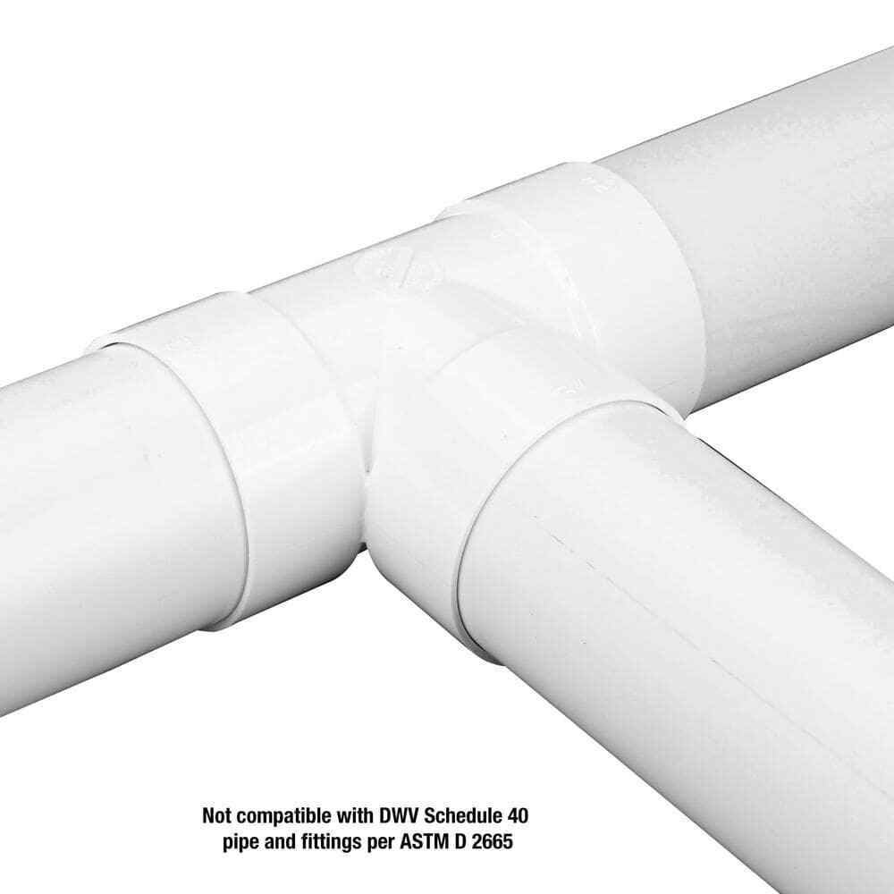 Formufit 11/2 Furniture Grade PVC 3Way Elbow In White, 49 OFF