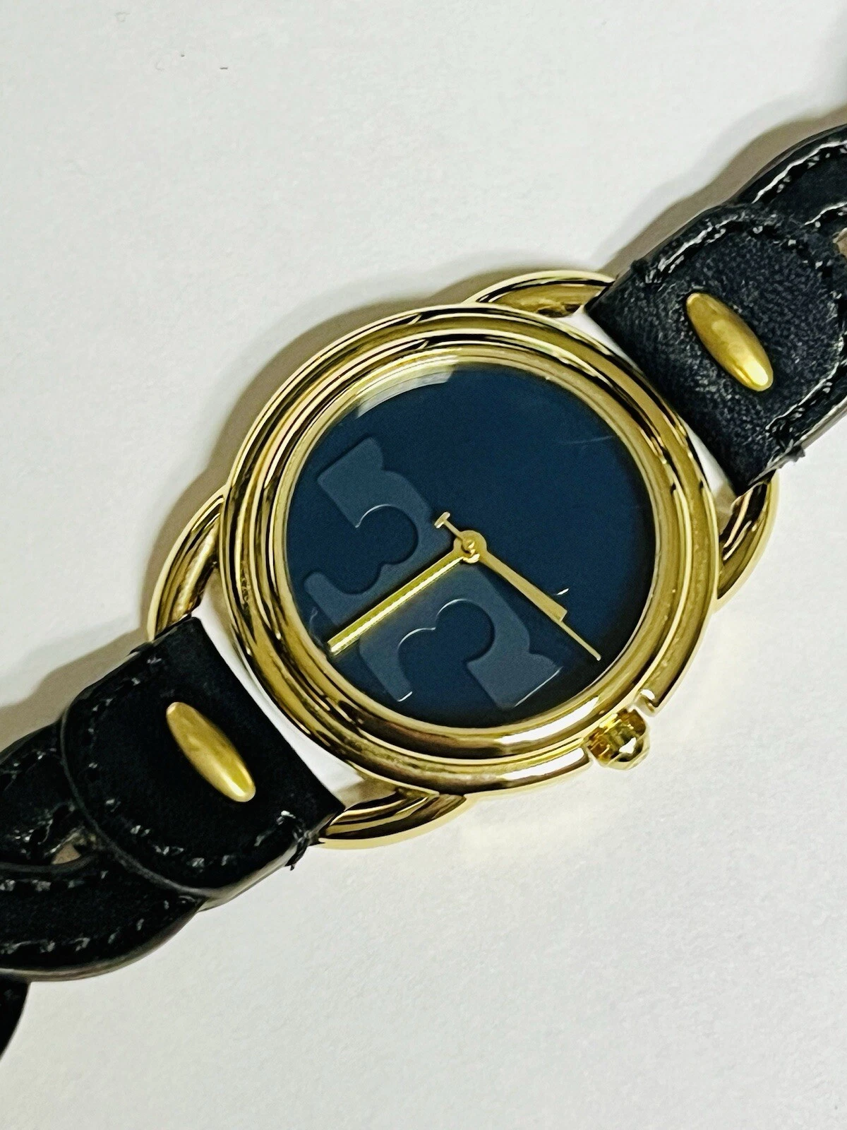 Orologio Tory Burch in pelle intrecciata tono oro TBW 7221 32 mm