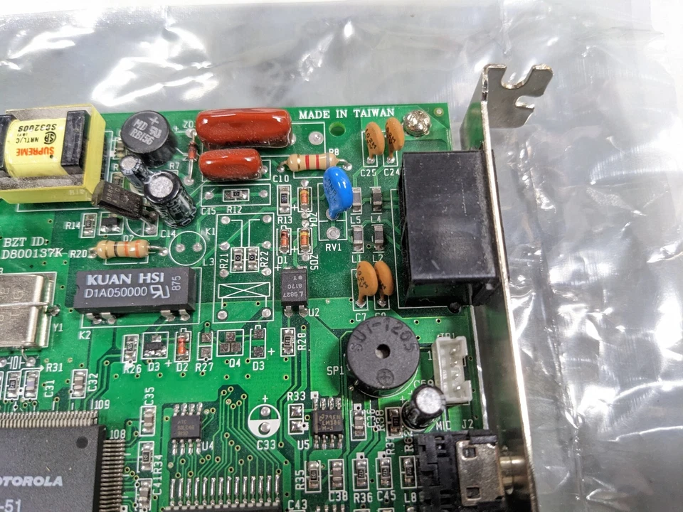 Módem de datos/fax/voz Motorola Win5601/5602 con conectores de micrófono y altavoz PC de colección Foto 4 de 4