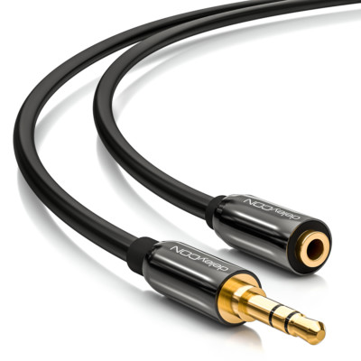deleyCON PREMIUM HQ Stereo Audio Klinken Kabel / 3,5mm Stecker zu Buchse [3m]